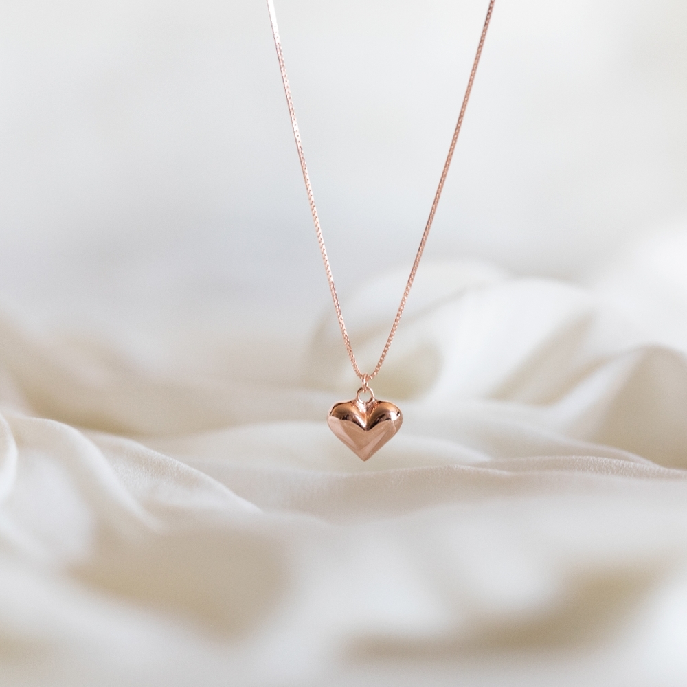 Rose Gold Heart Necklace (S925) - Only 3 left! - Picture 2 of 5